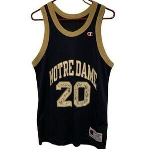 Notre Dame #20 Size 40 Vintage Champion Basketball Jersey